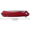 Case Cutlery Knife, Case Red Anodized Aluminum Kinzua with Spear S35VN Blade 64661